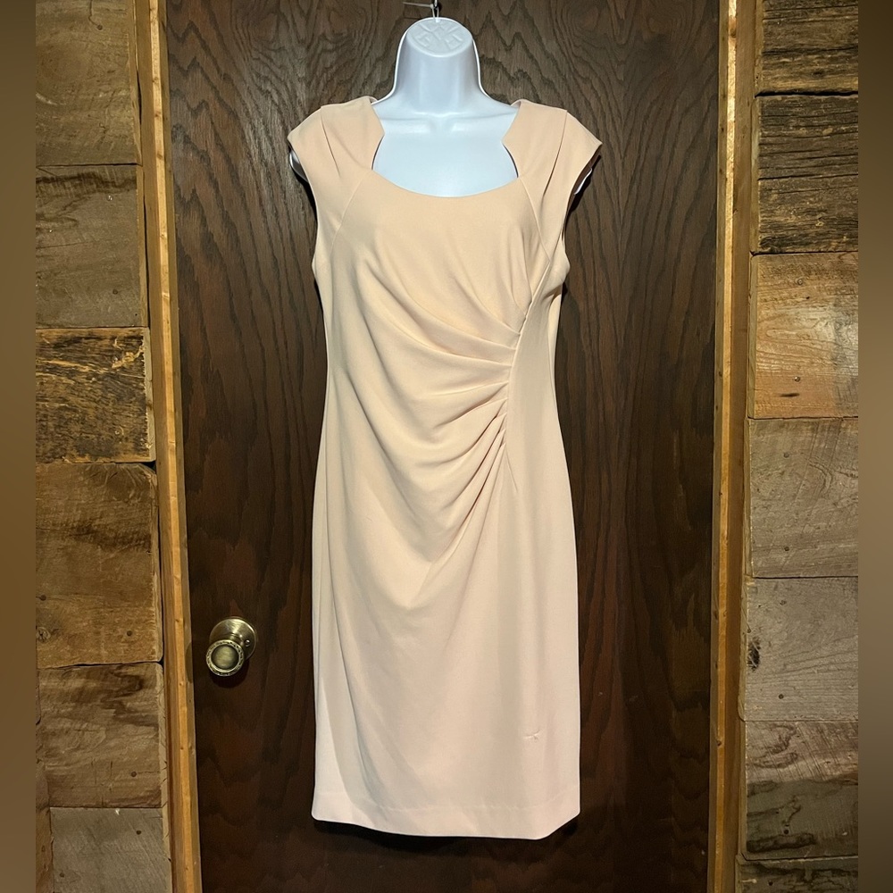 Blush colored dress by Calvin Klein